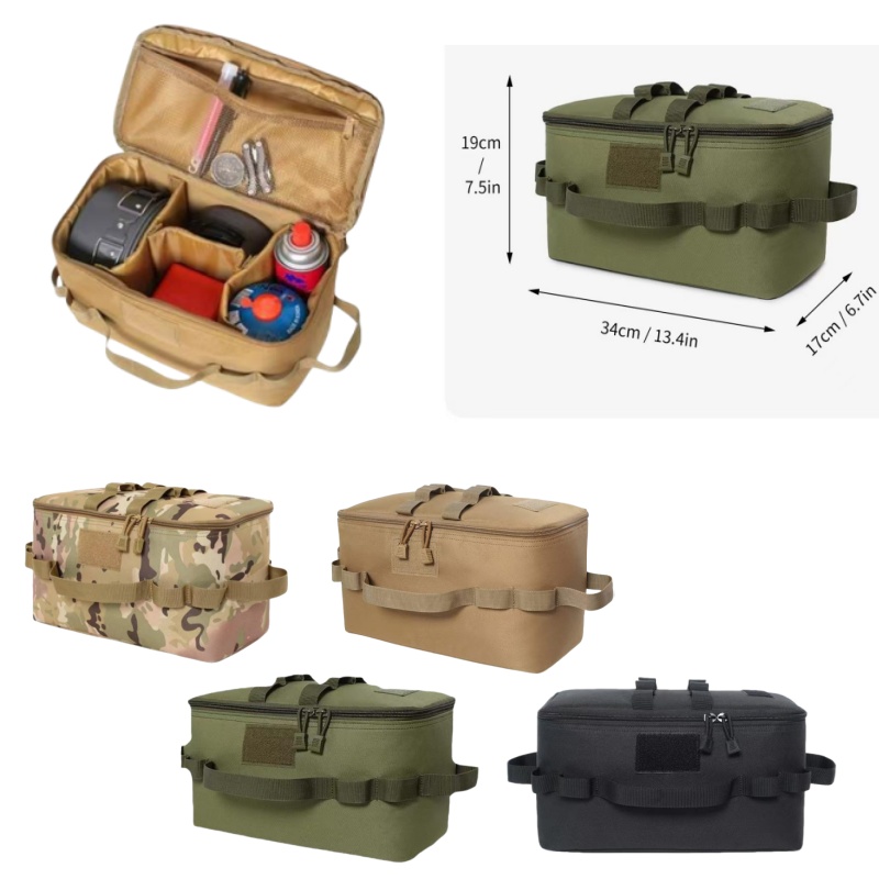 Camping Cooking Utensil Organizer - Outdoor Pouch Camping Storage Bag Cooking