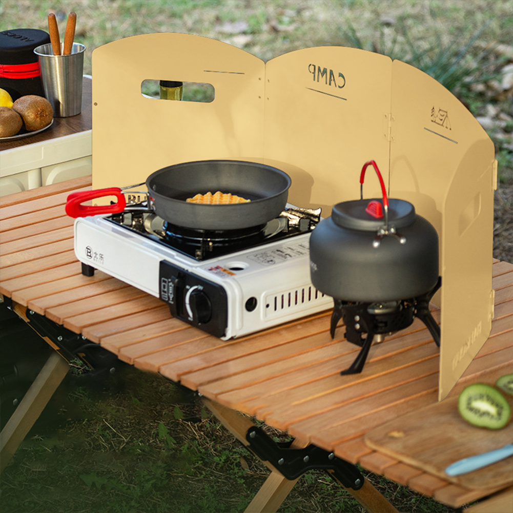 Camping Cooking Fire - Foldable Camping Gas Stove Windshield with
