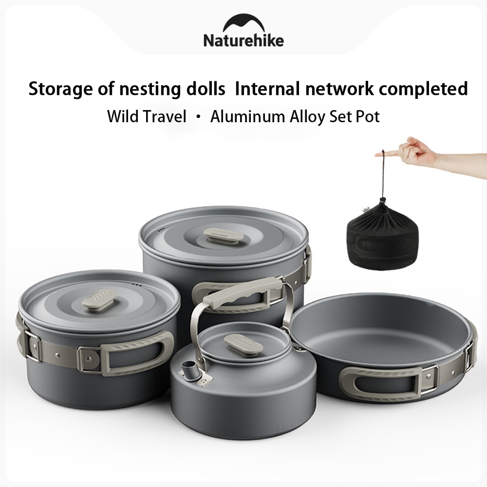 Camping Hanging Cooking Pot - Naturehike Outdoor Pot Set,Camping Cooking Equipment,Portable