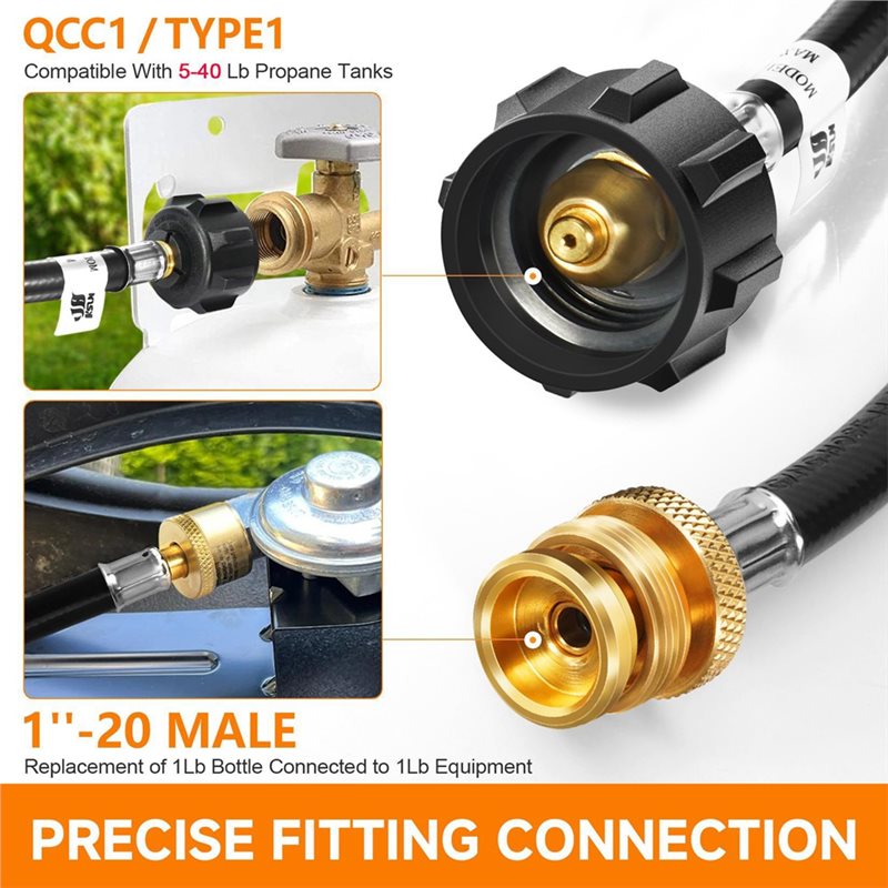 QCC Propane Tanks Adapter Hose - Camping Cooking Easy review and price