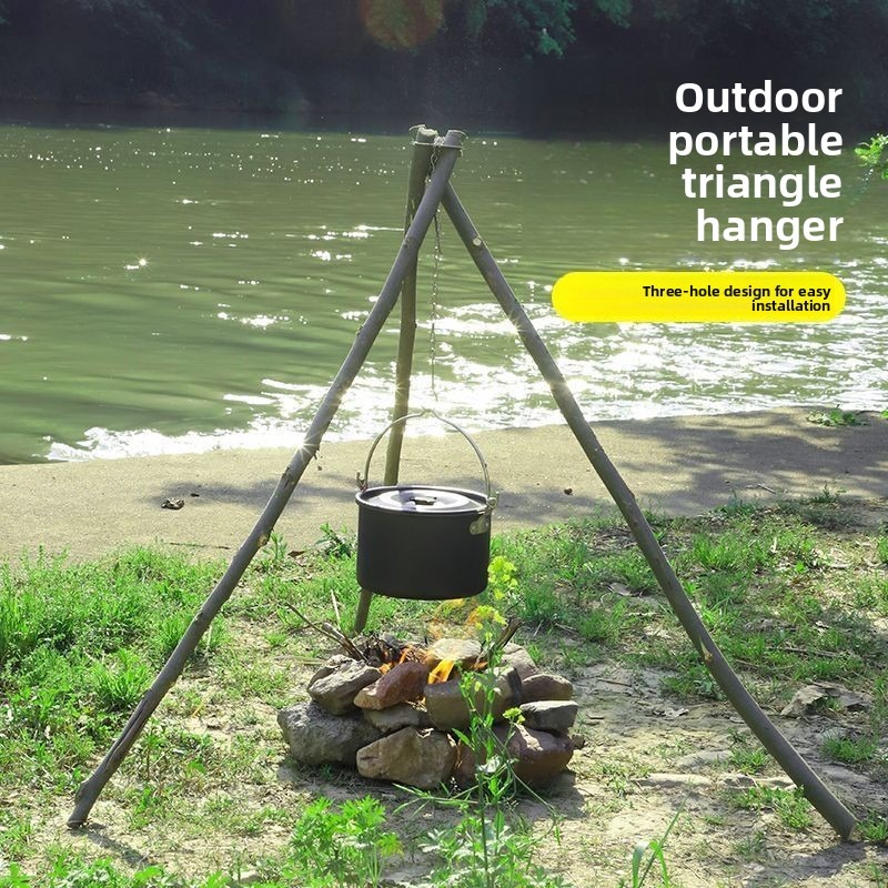 Outdoor BBQ Tripod Portable De - Camping Hanging Cooking Pot review and price