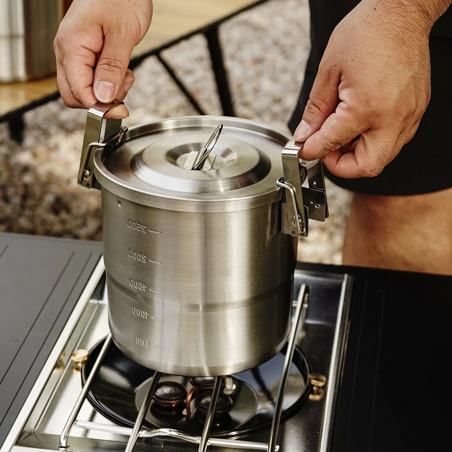 Outdoor Camping 304 Stainless  - Camping Hanging Cooking Pot review and price