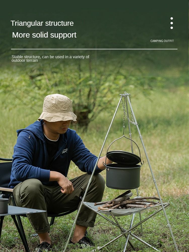 Camping Bonfire Tripod Portabl - Camping Hanging Cooking Pot review and price