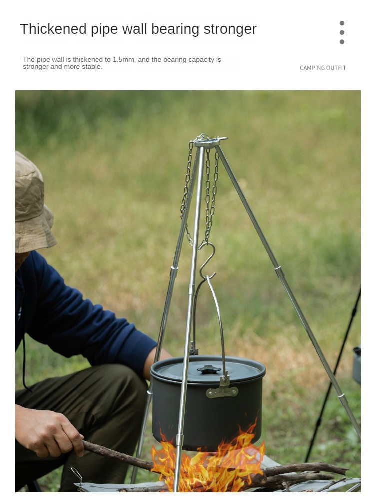 Camping Bonfire Tripod Portabl - Camping Hanging Cooking Pot review and price