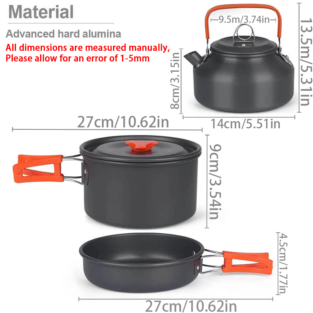 1pcs/1set Camping Cookware Kit - Camping Cooking Gear Set review and price