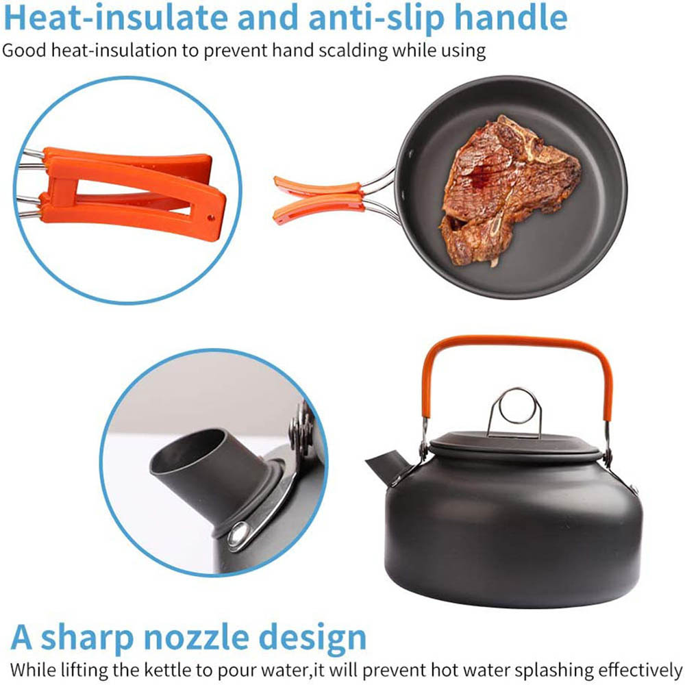 1pcs/1set Camping Cookware Kit - Camping Cooking Gear Set review and price