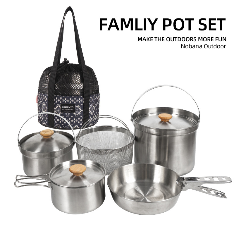 NOBANA Newest Outdoor Stainles - Camping Cooking Gear Set review and price