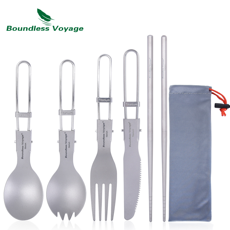 Boundless Voyage Titanium Camp - Camping Cooking Cutlery Set review and price
