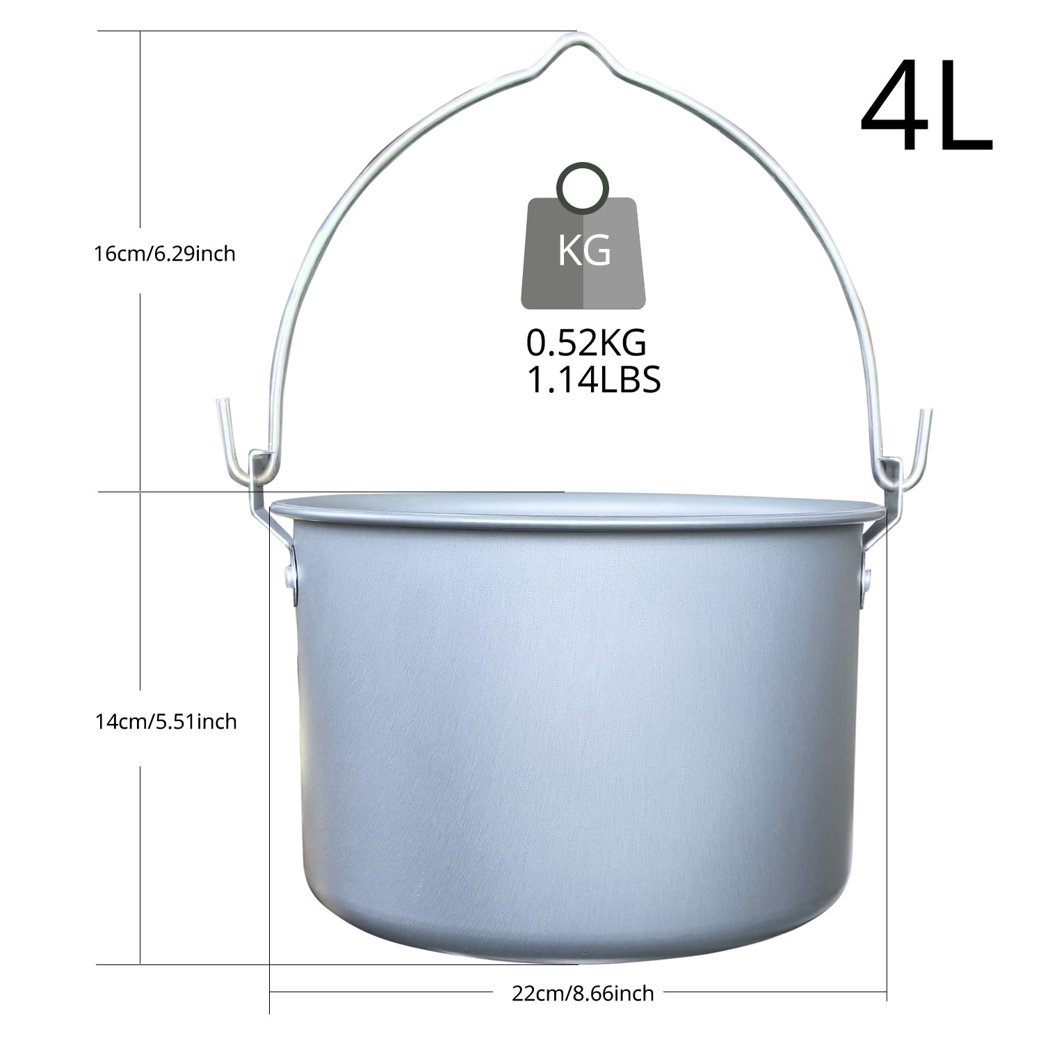 4L Outdoor Hanging Pot Camping - Camping Hanging Cooking Pot review and price