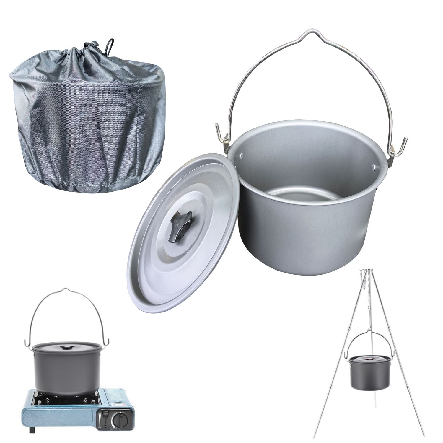4L Outdoor Hanging Pot Camping - Camping Hanging Cooking Pot review and price