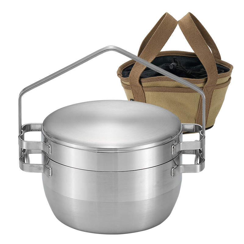Thickened stainless steel outd - Camping Hanging Cooking Pot review and price