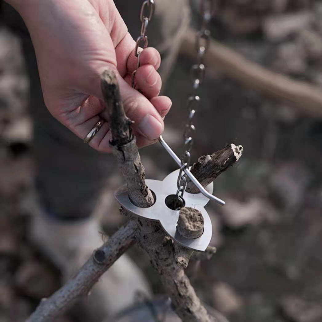 Stainless Steel Camping Tripod - Camping Cooking Gear Set review and price