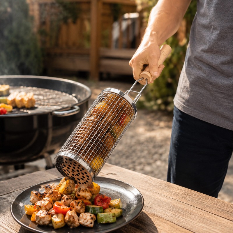 Round Barbecue Grill Basket Se - Camping Cooking Grill review and price