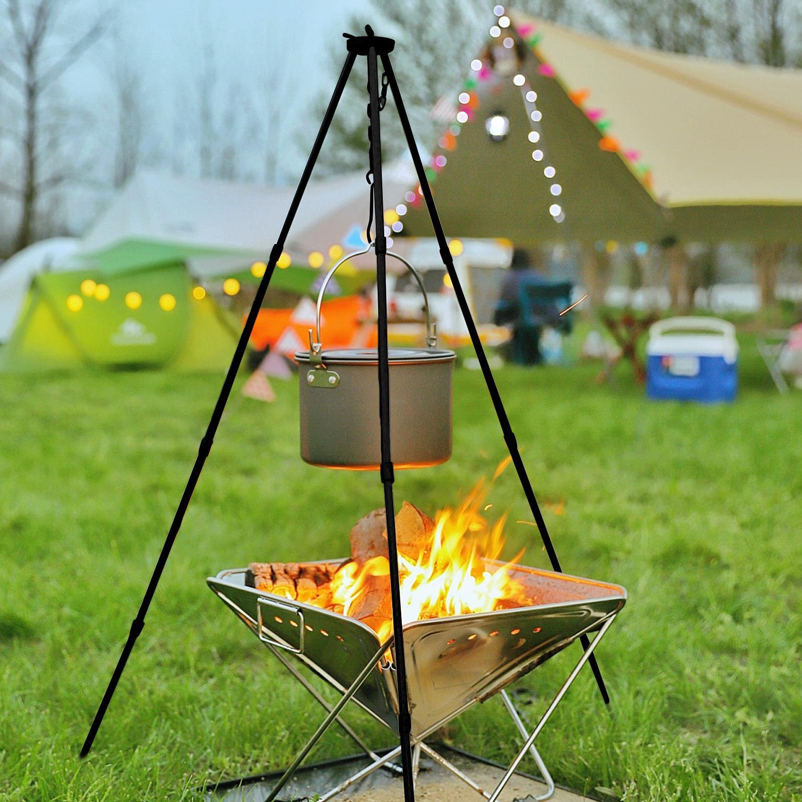 Outdoor Large Bonfire Tripod P - Camping Hanging Cooking Pot review and price