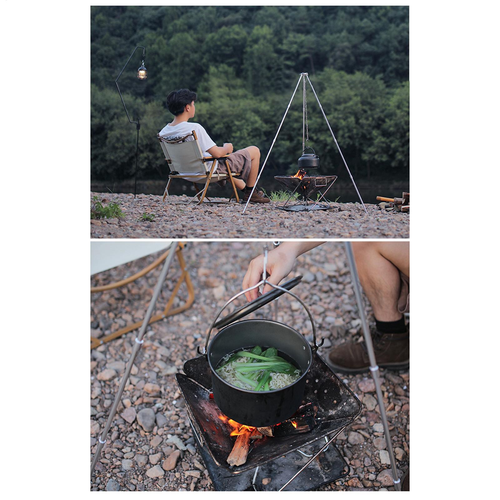 Outdoor Large Bonfire Tripod P - Camping Hanging Cooking Pot review and price