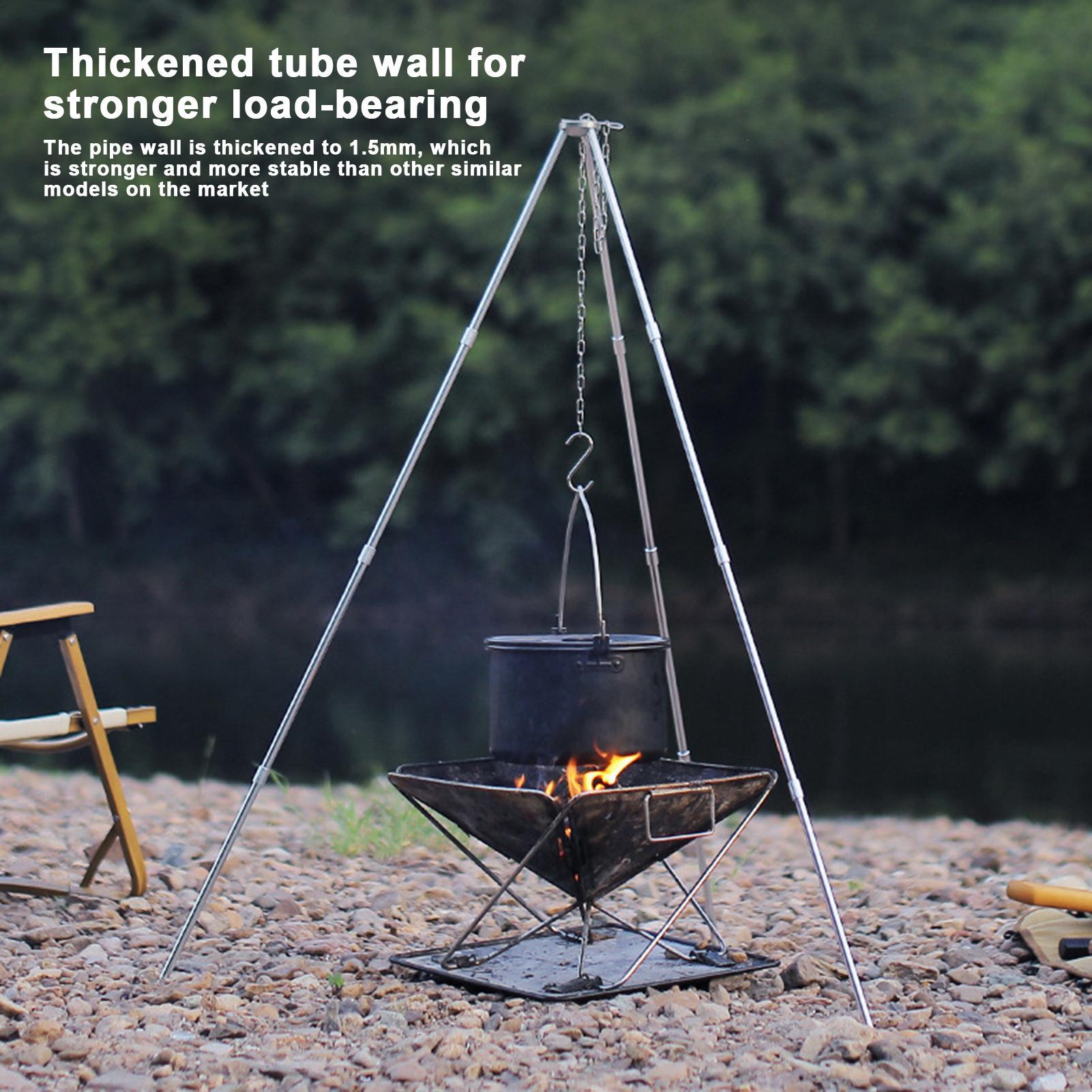 Outdoor Large Bonfire Tripod P - Camping Hanging Cooking Pot review and price