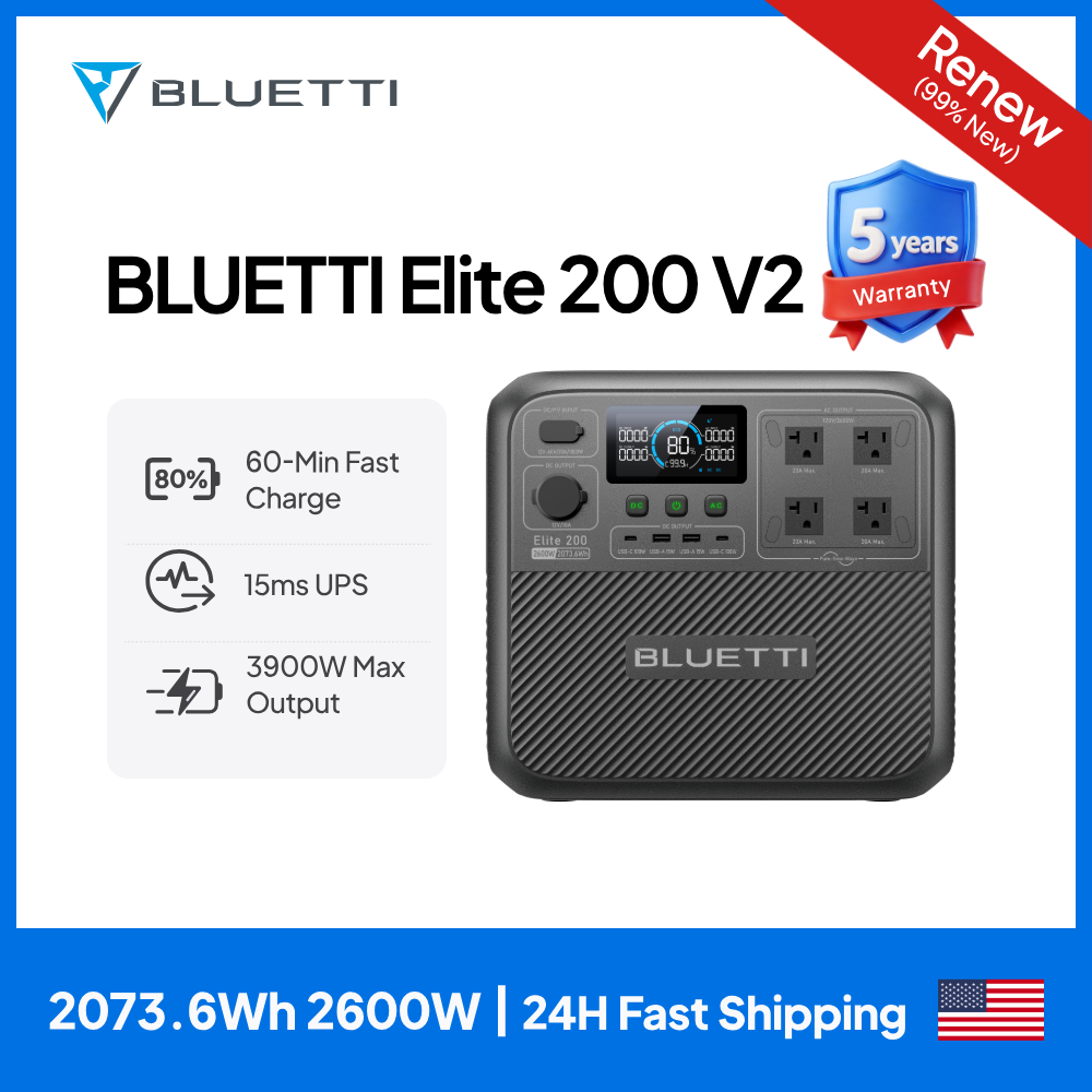 【Renew】BLUETTI Elite 200 V2 Po - Camping Cooking Heater review and price
