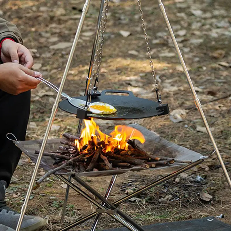 Aluminum Camping Bonfire Tripo - Camping Hanging Cooking Pot review and price